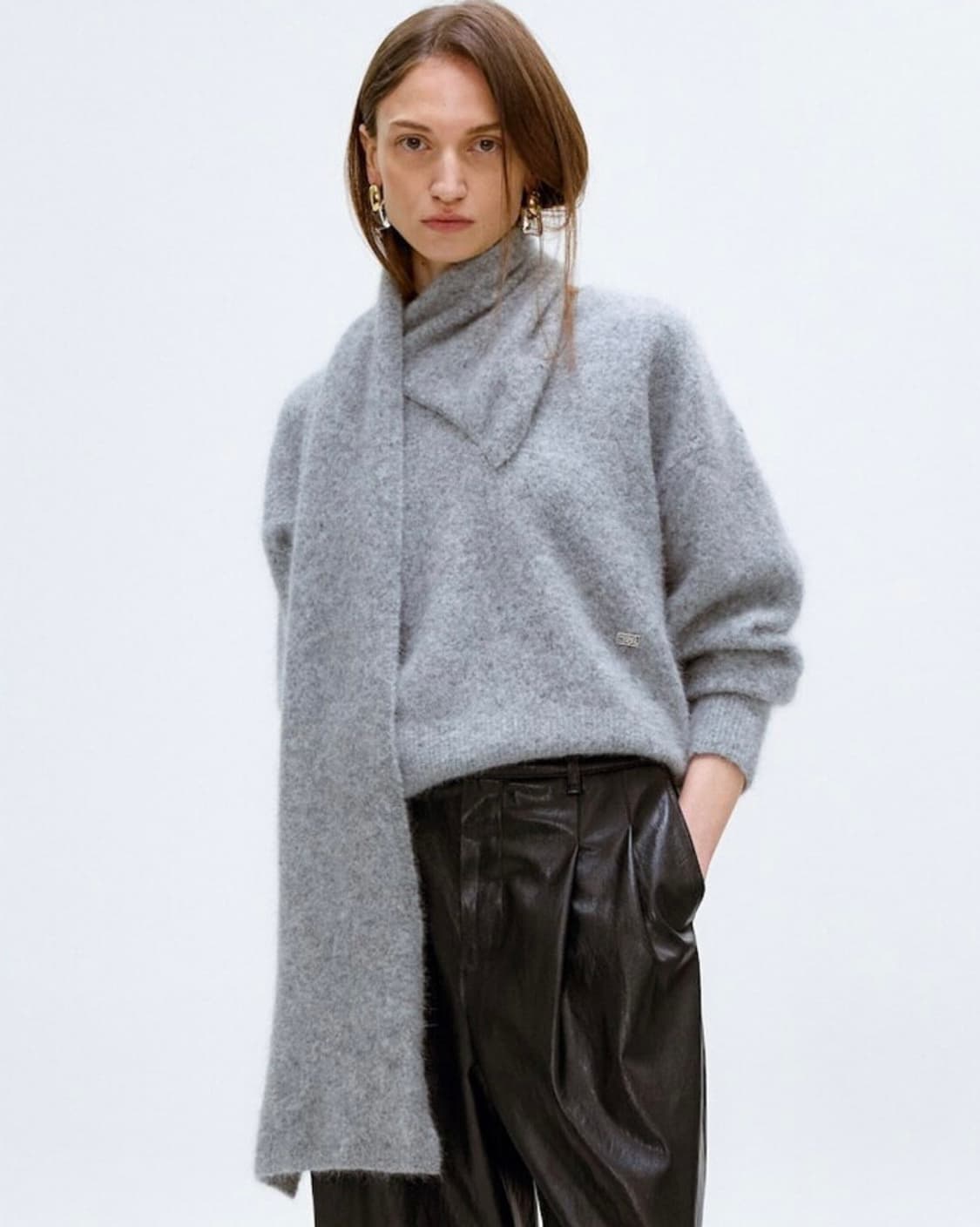 르하스 ANGORA SCARF KNIT PULLOVER 상품이미지1