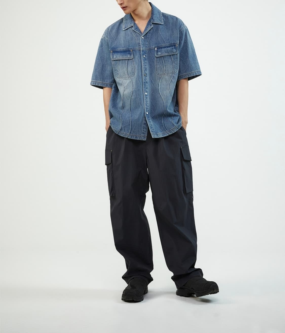 (XL)일꼬르소 나일론 원턱 카고 팬츠 봄여름 상품이미지1