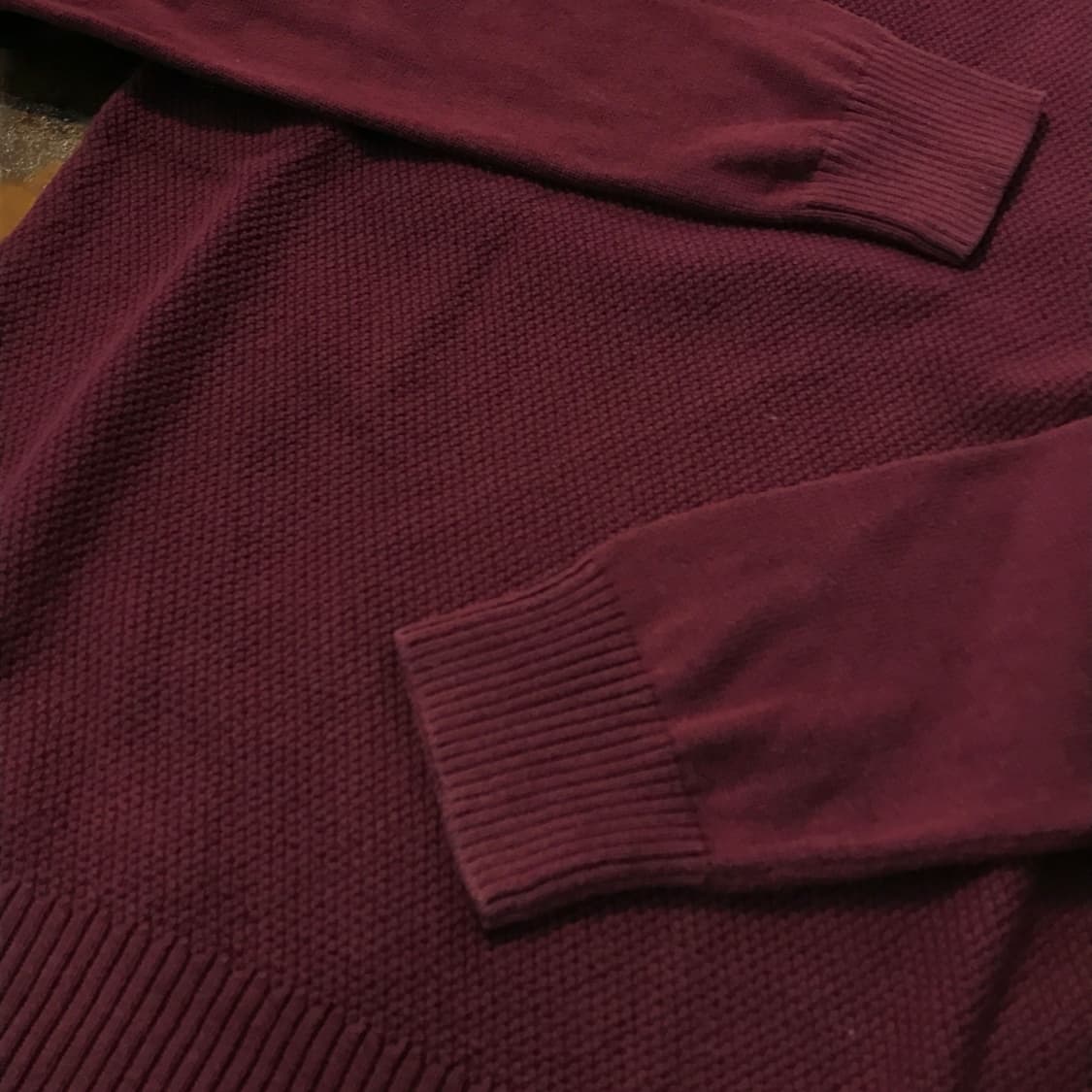 리바이스 버건디 코튼 나그랑 와플 니트 남성 102 여성 프리사이즈  상품이미지4