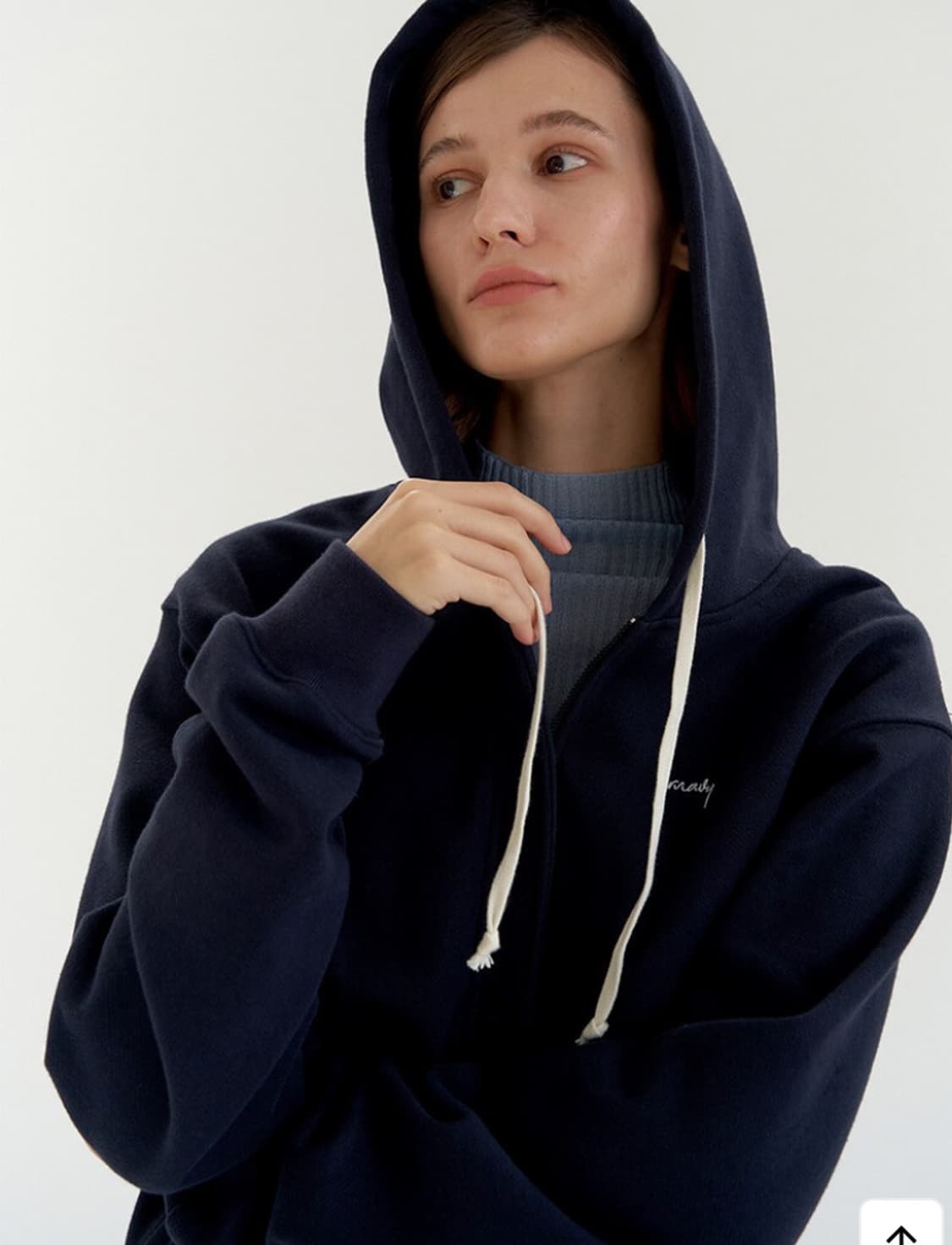 유아네이비 Neutral Zip-Up Hoodie 베이지 새제품  상품이미지4