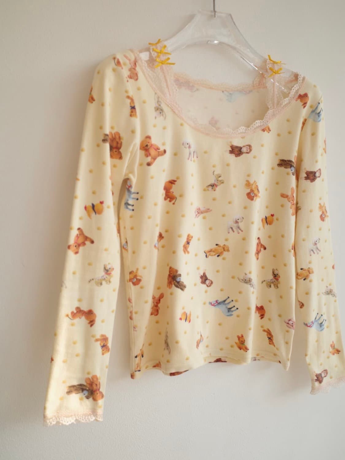 Lace printed top 상품이미지3
