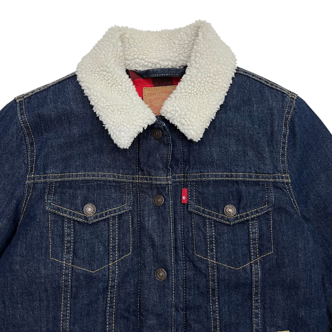 리바이스 보아 데님 청자켓 S 상품이미지4