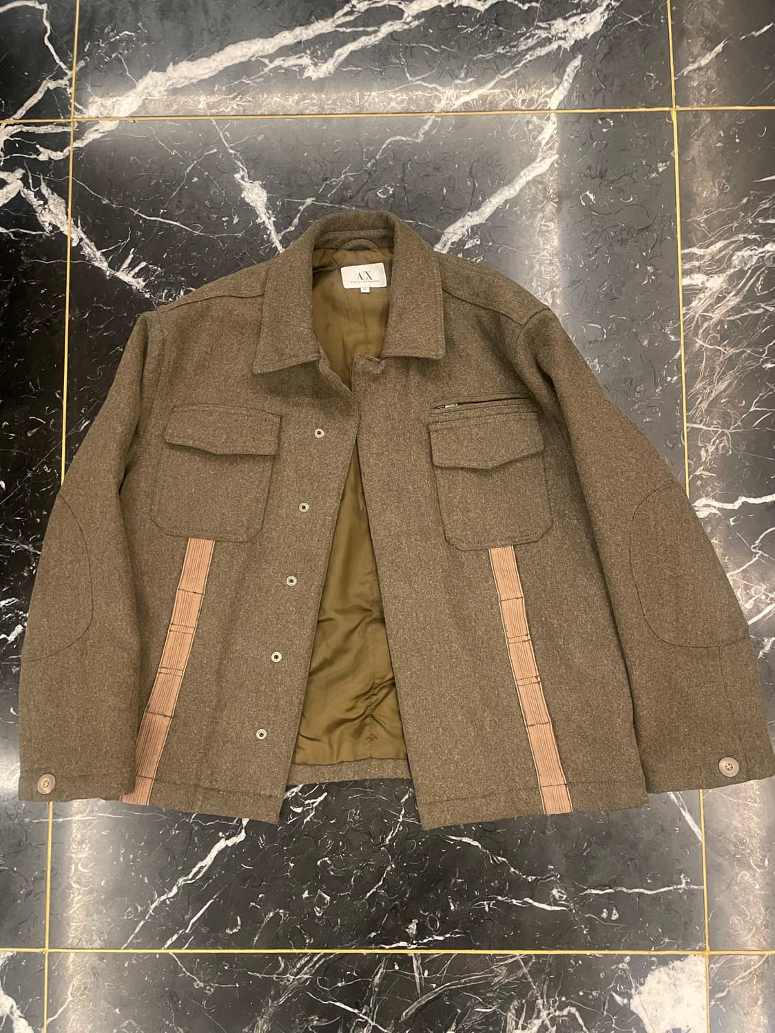 아르마니 익스체인지 올리브그린 울 자켓 상품이미지1