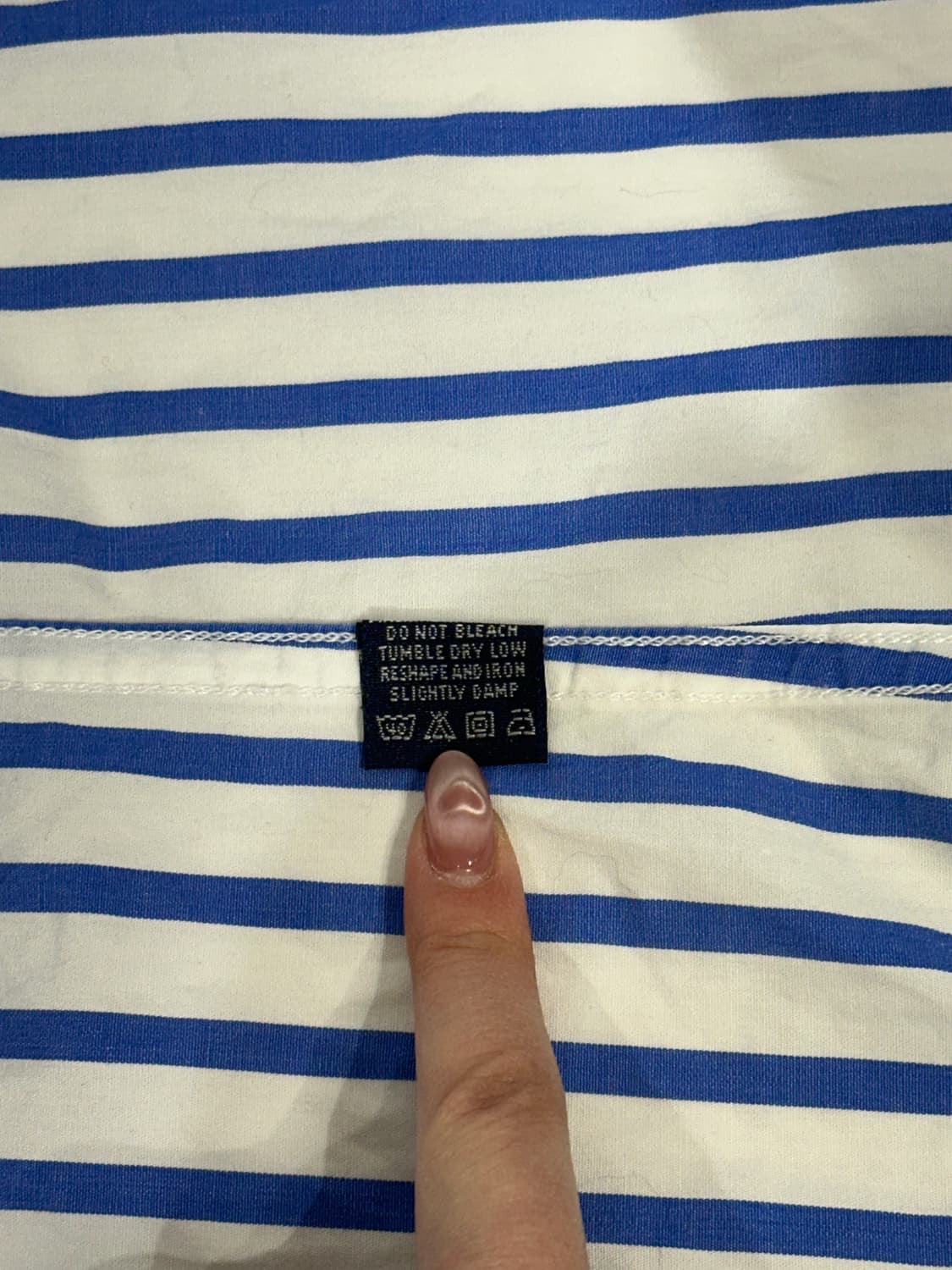 폴로 랄프 로렌 블루 스트라이프 반팔 셔츠 M 상품이미지8