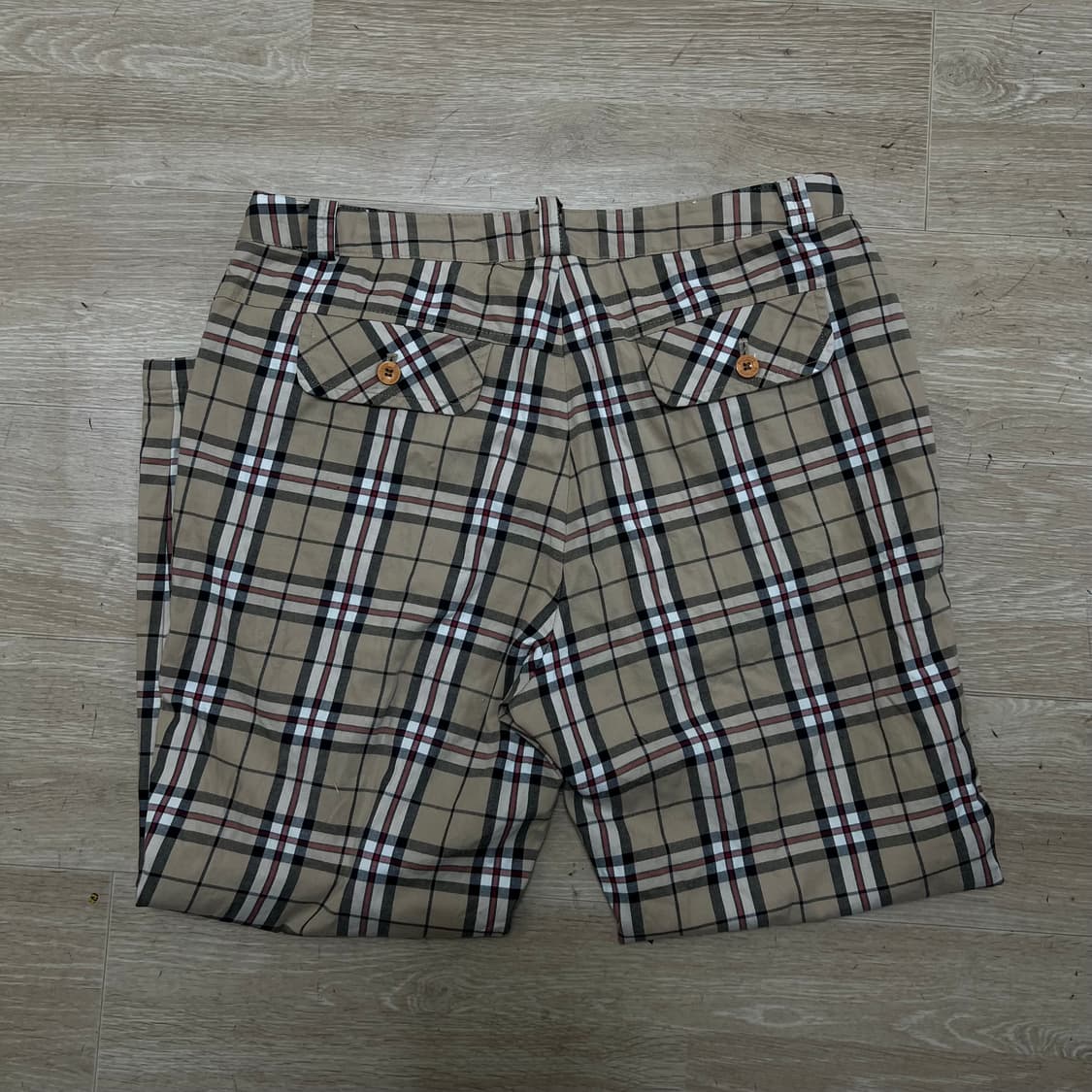 버버리 런던 여성 노바체크 슬림핏 코튼 슬랙스 팬츠 [베이지] 77 상품이미지4