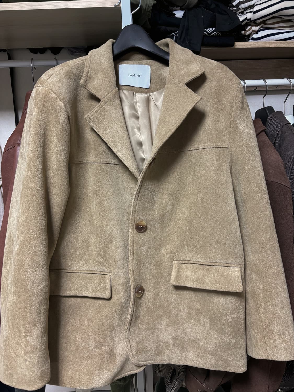 카미노 스웨이드 자켓 베이지 상품이미지2