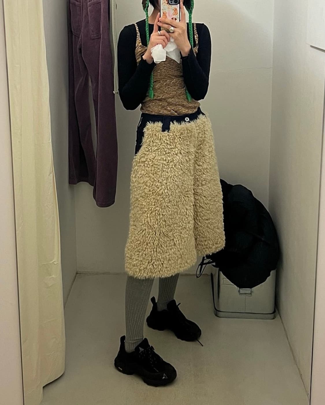 Baserange Flute Tank, Brown Melange 상품이미지3