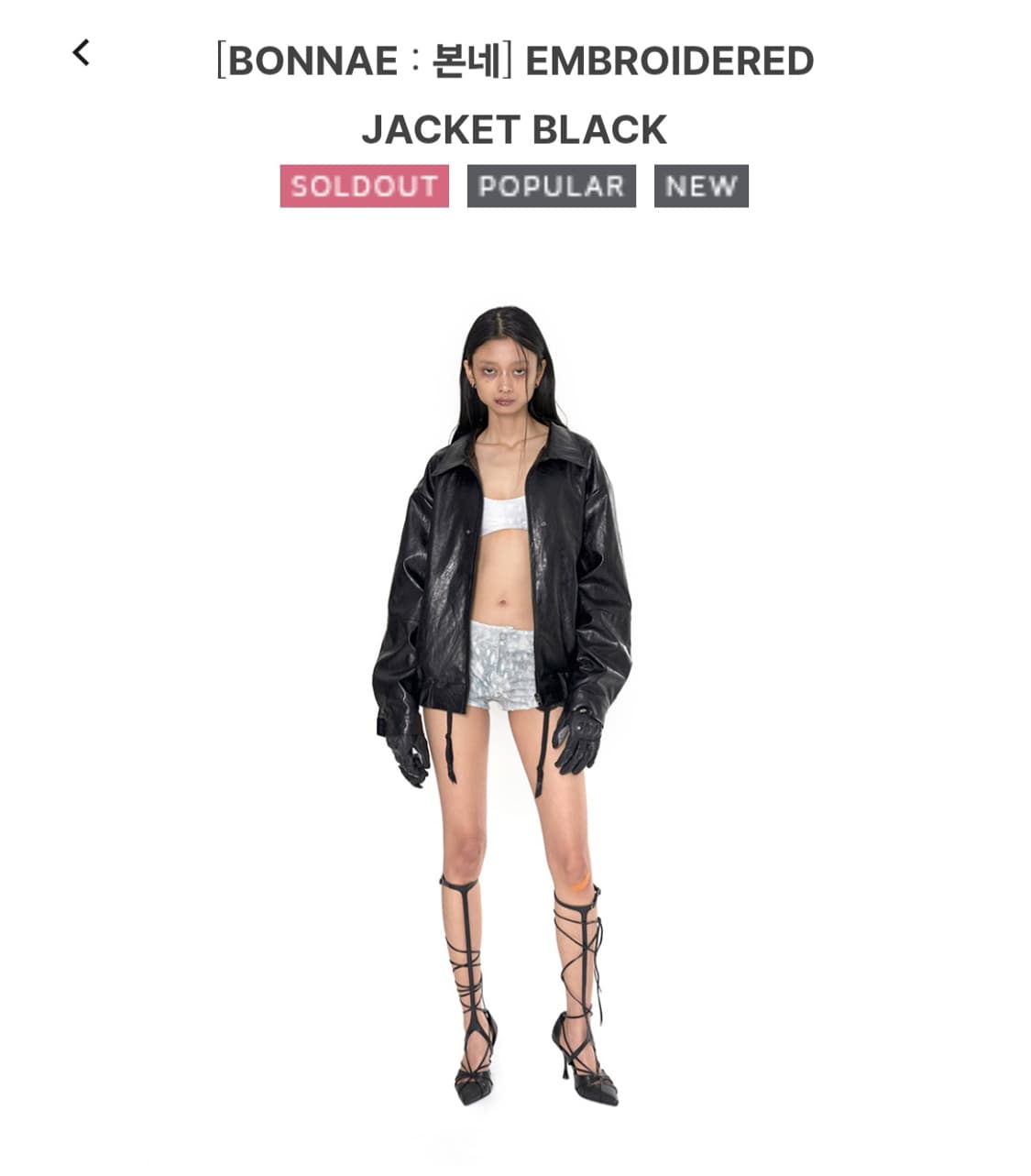 Bonnae bonnae 본네 레더자켓 EMBROIDERED JACKET 상품이미지4