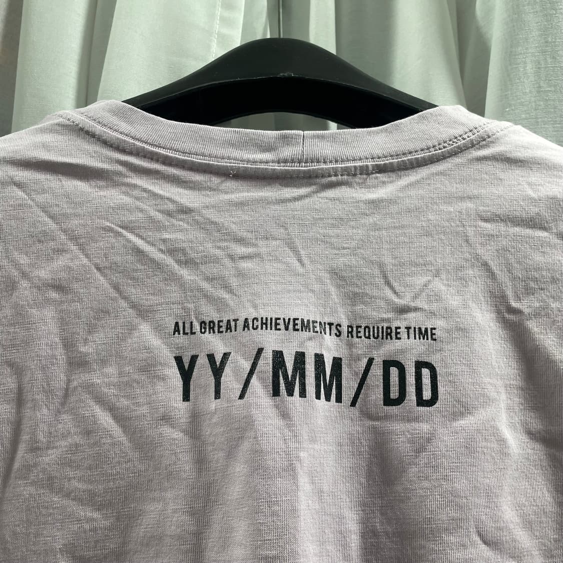 이얼즈어고/ 슬로건 반팔 티셔츠 라벤더/ L 상품이미지4