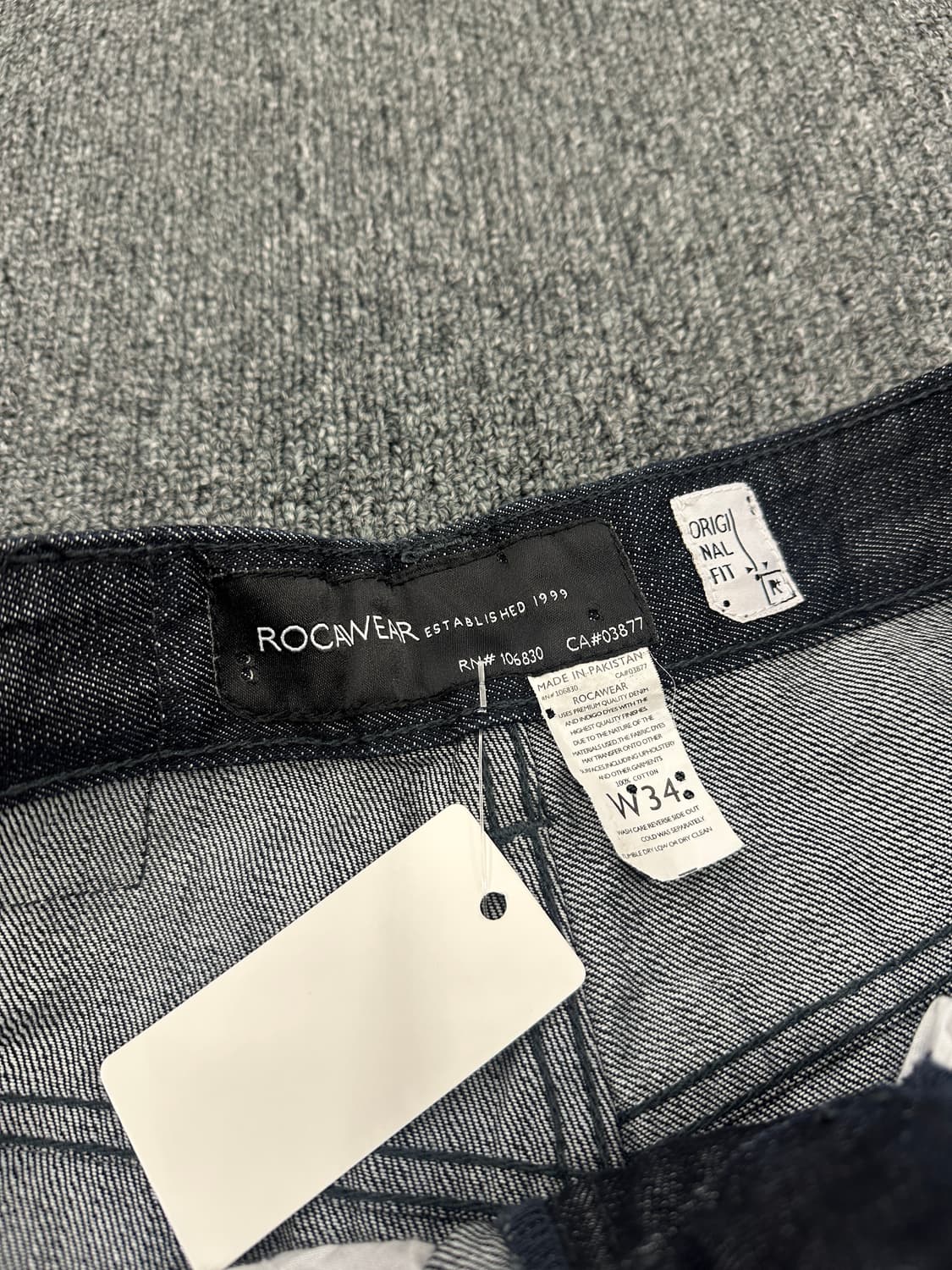 34) ROCAWEAR 로카웨어 올드스쿨 힙합팬츠 흑청 데님팬츠 상품이미지8