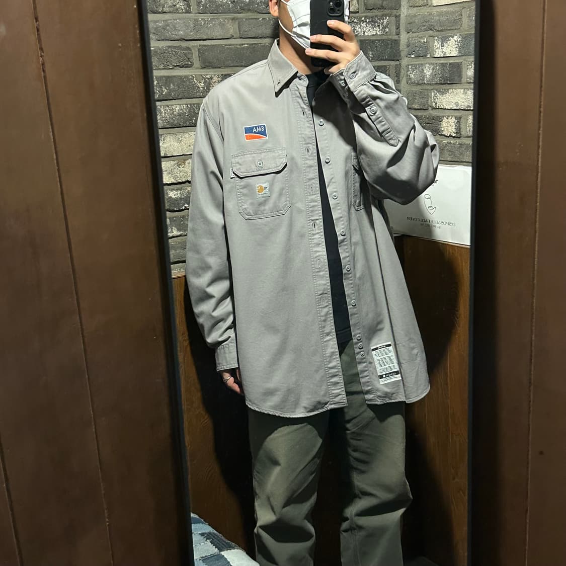 XL) 칼하트 OG 투포켓 워크웨어 FR 방염 코튼 셔츠 정품 상품이미지10