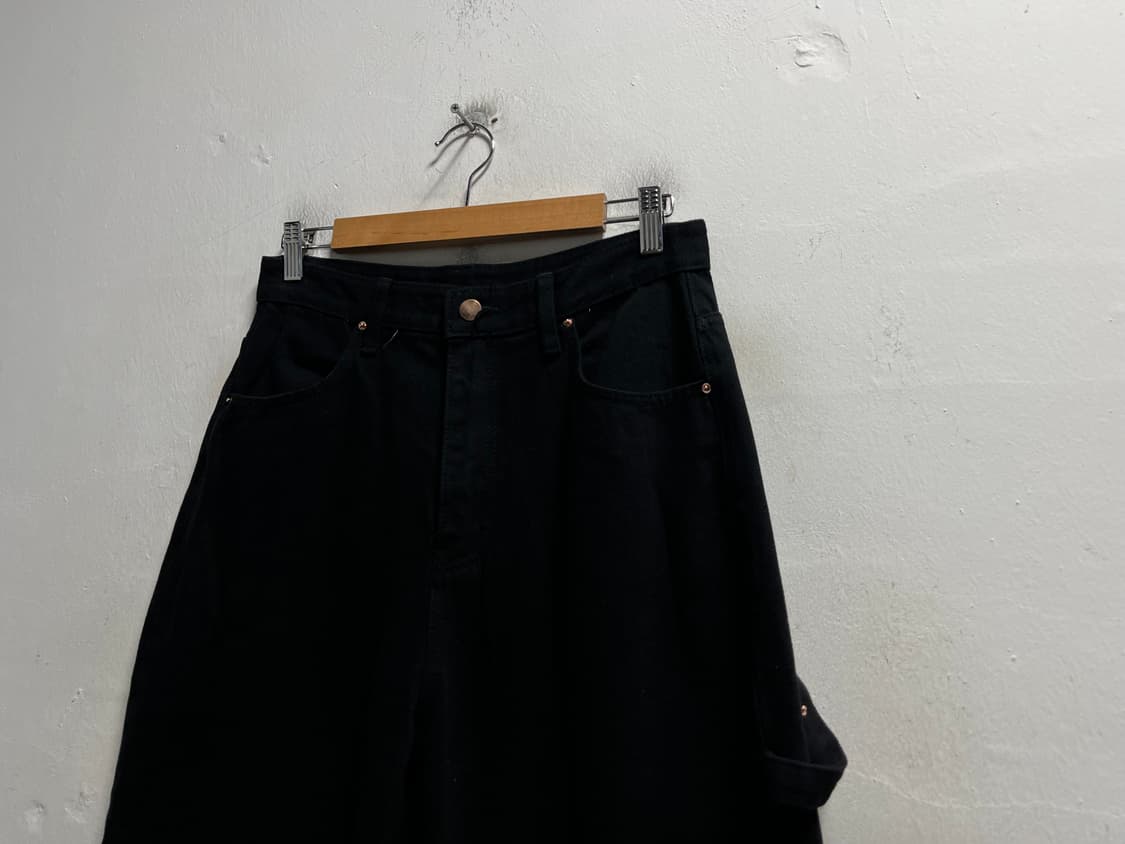 28-30 블랙 와이드 카펜터 워크팬츠 바지 상품이미지2