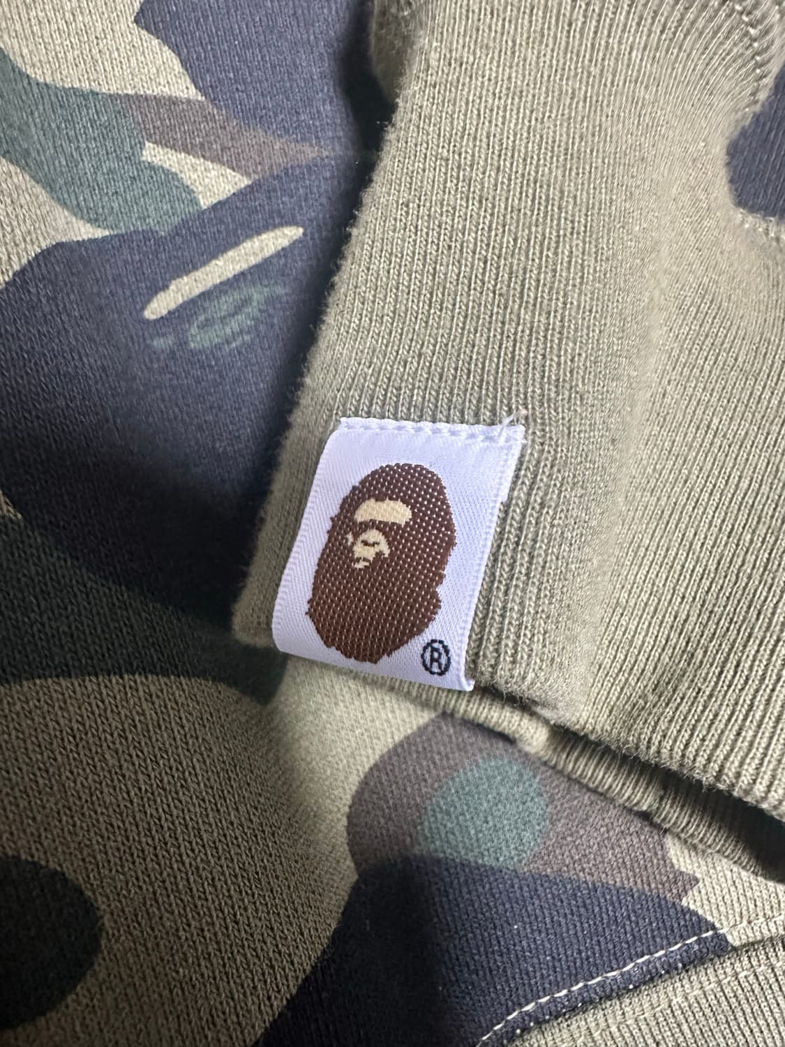 베이프 샤크 녹계 후드집업 2XL 상품이미지6