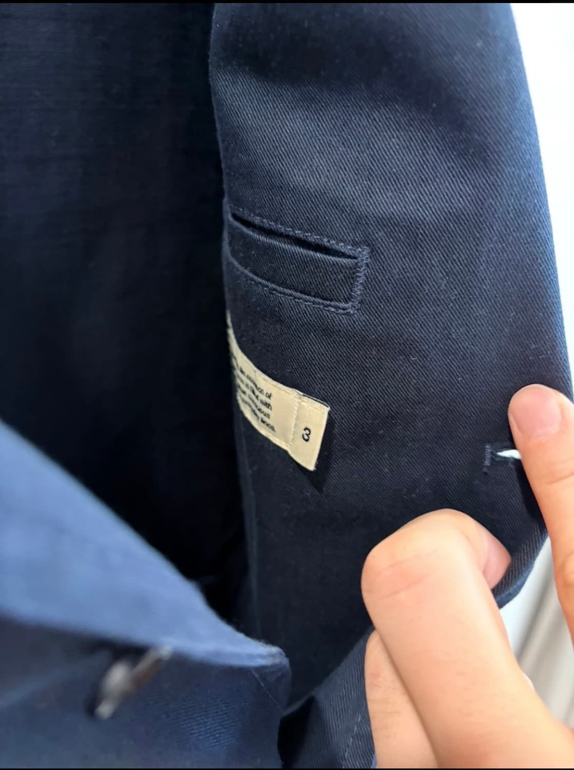 포터리 코튼 워시드 자켓 다크네이비 3사이즈 상품이미지2