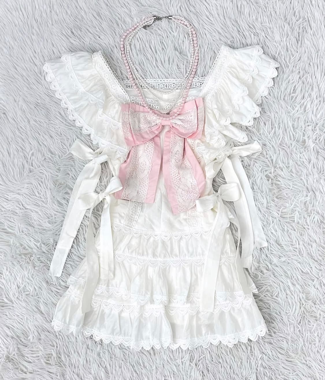 일브 일본 빈티지 stc 화이트 달천 엔젤 레이스 블라우스 상품이미지1