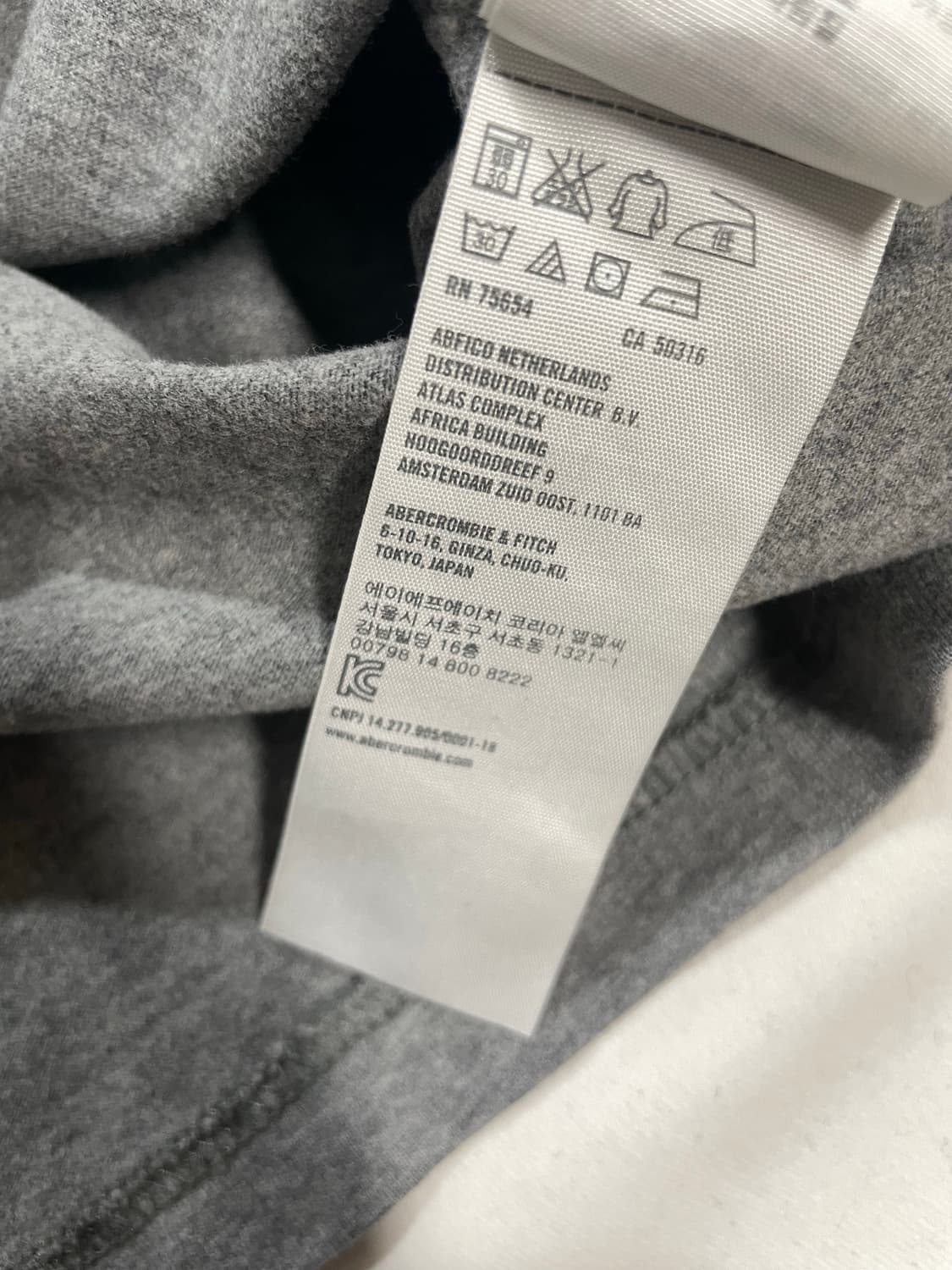 아베크롬비 머슬핏 딱붙 싱글스티치 티셔츠 상품이미지6