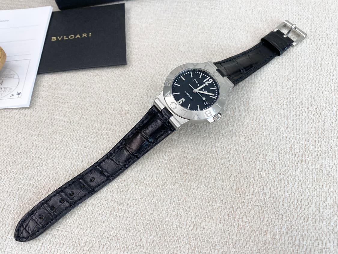 불가리 디아고노 LCV38S 라지 38mm 블랙 오토메틱 상품이미지7