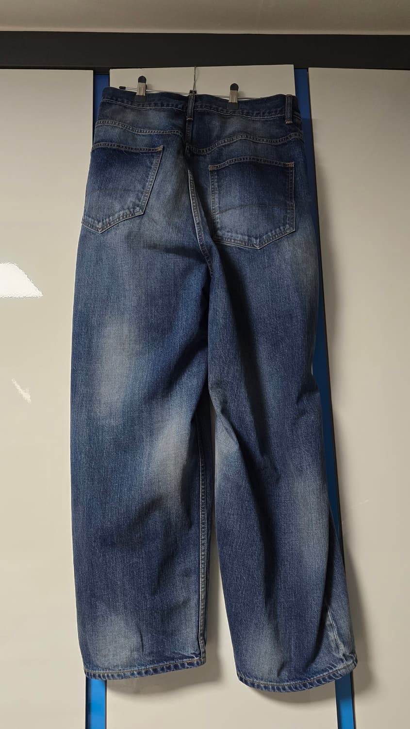 [1] ANCELLM 안셀름 에이징 와이드 5P 데님 팬츠 인디고 상품이미지3