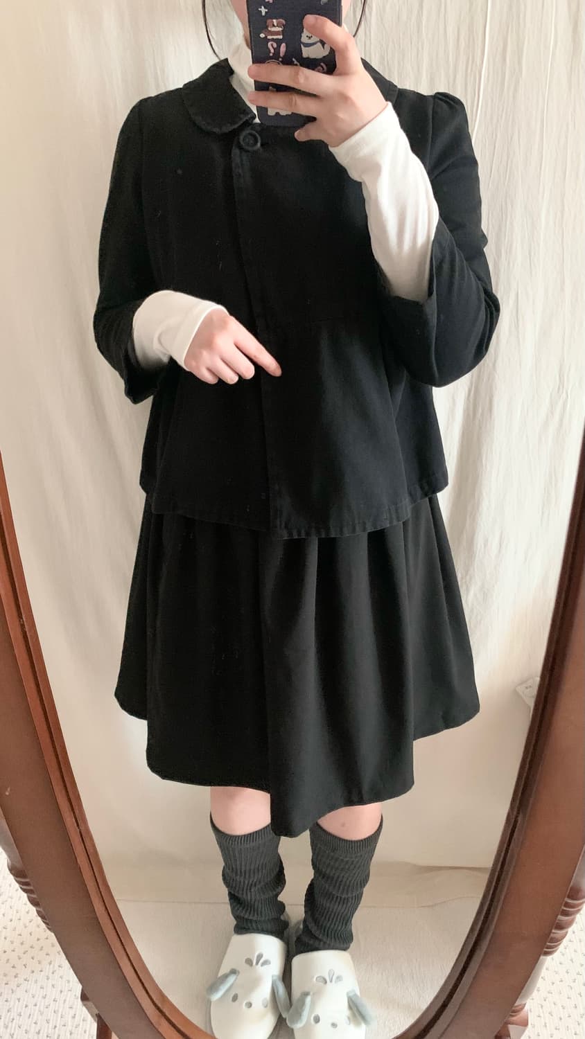 RAY BEAMS 둥근 카라 셔링 면 자켓 상품이미지4