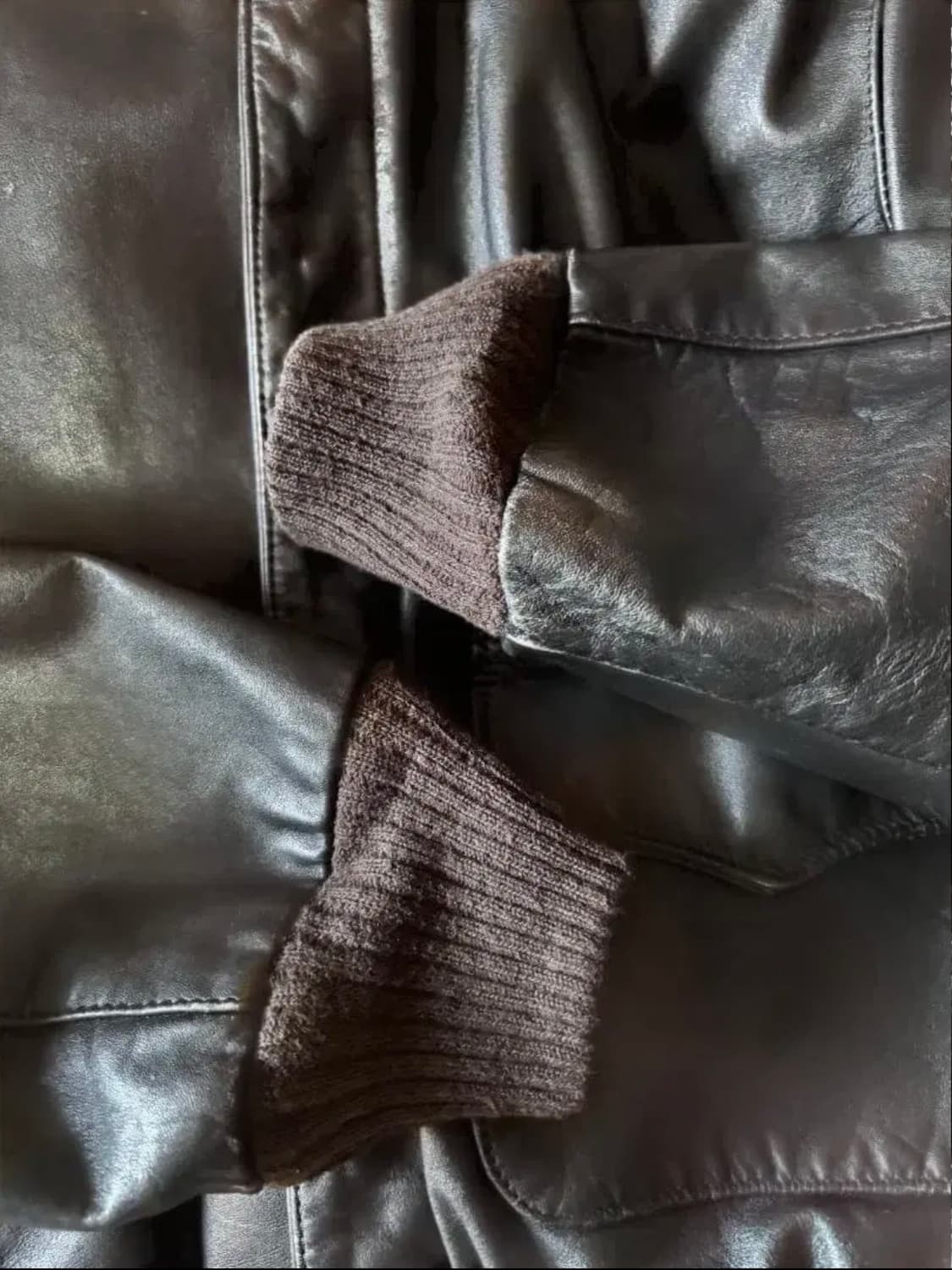 A-2 플라이트 자켓 가죽 다크 브라운 42 상품이미지6