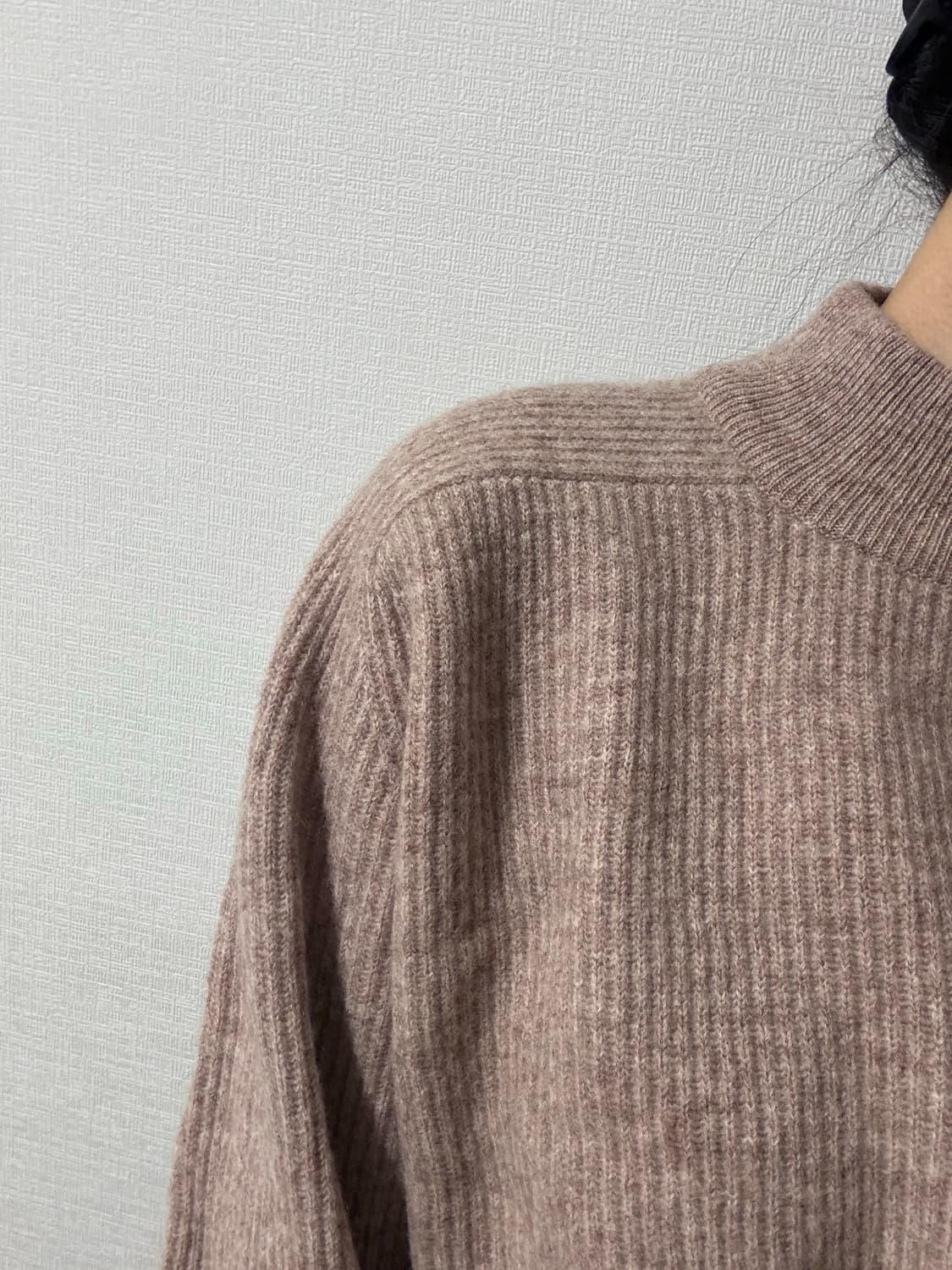 울100 뮤트핑크 니트 스웨터 상품이미지2