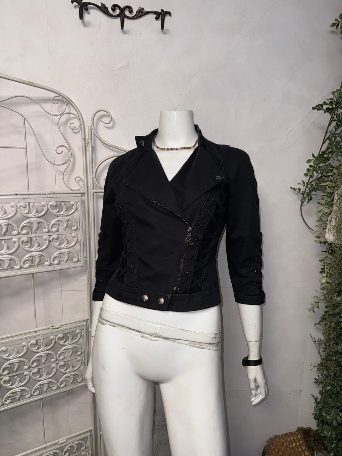 Armani Exchange black corset laceup jk 상품이미지5