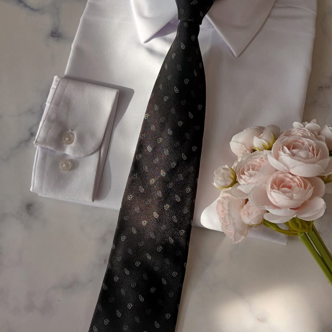 보지 밀라노 실크 블랙 페이즐리 넥타이 9cm A+등급 A19440
 상품이미지7