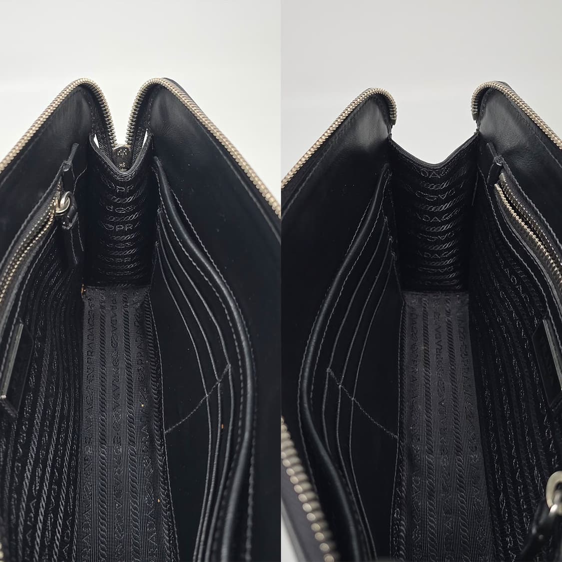 프라다 로고 사피아노 클러치백 상품이미지8