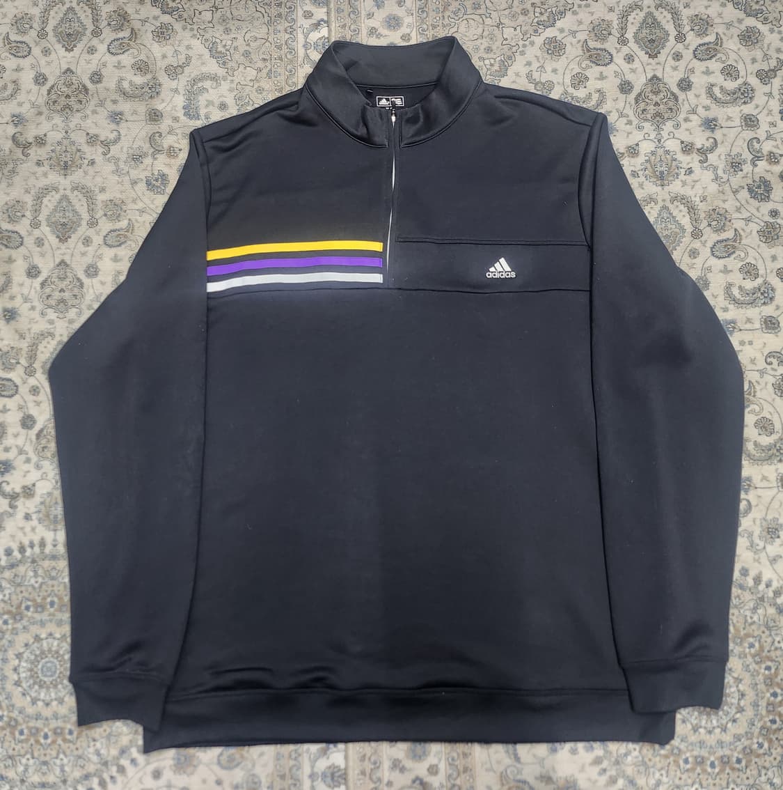 아디다스 골프 컬러블록 하프넥 긴팔티셔츠 XL 상품이미지1