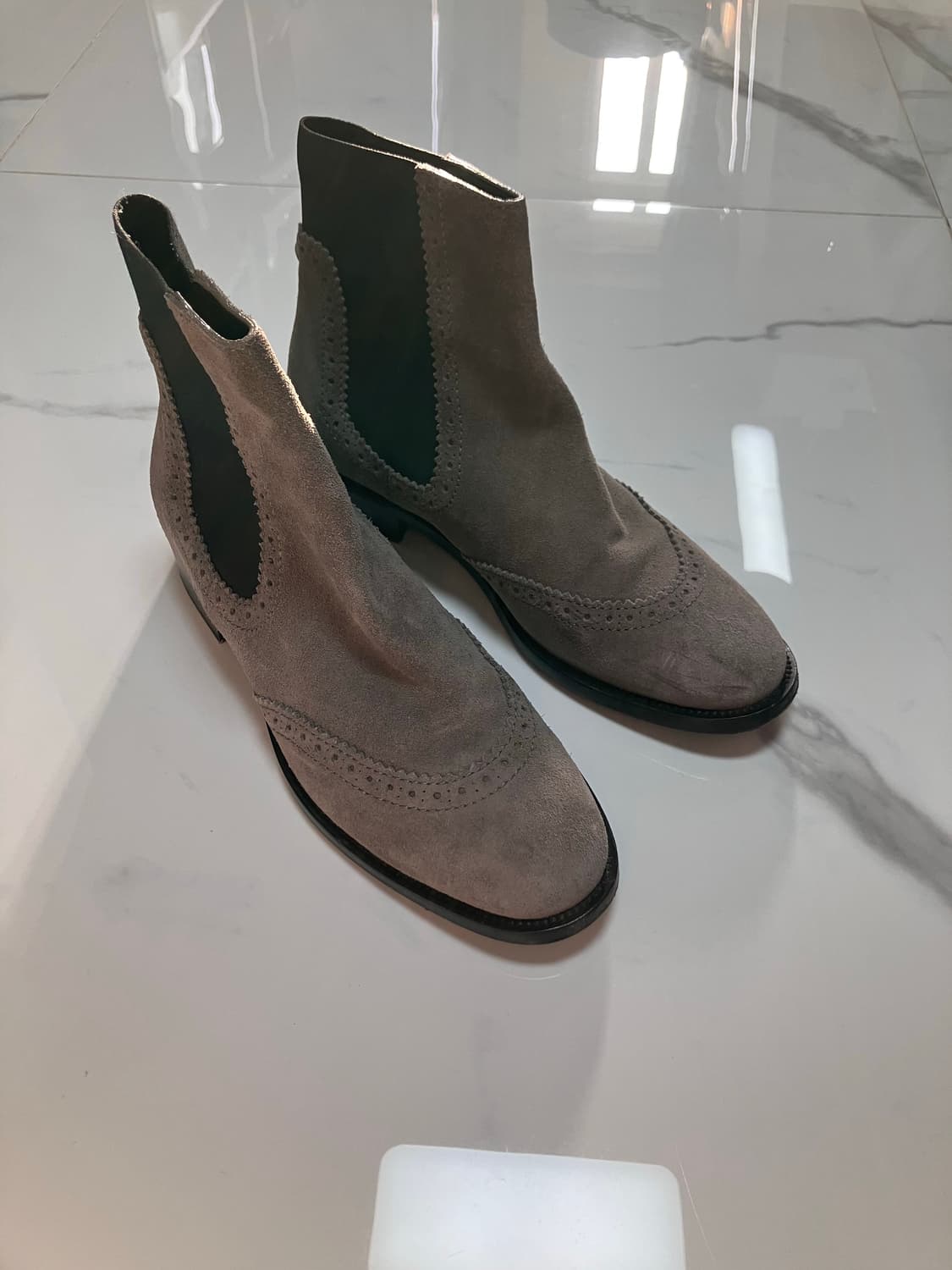 발렌시아가 모터 커버징 첼시 브로그 스웨이드 부츠 37 상품이미지4