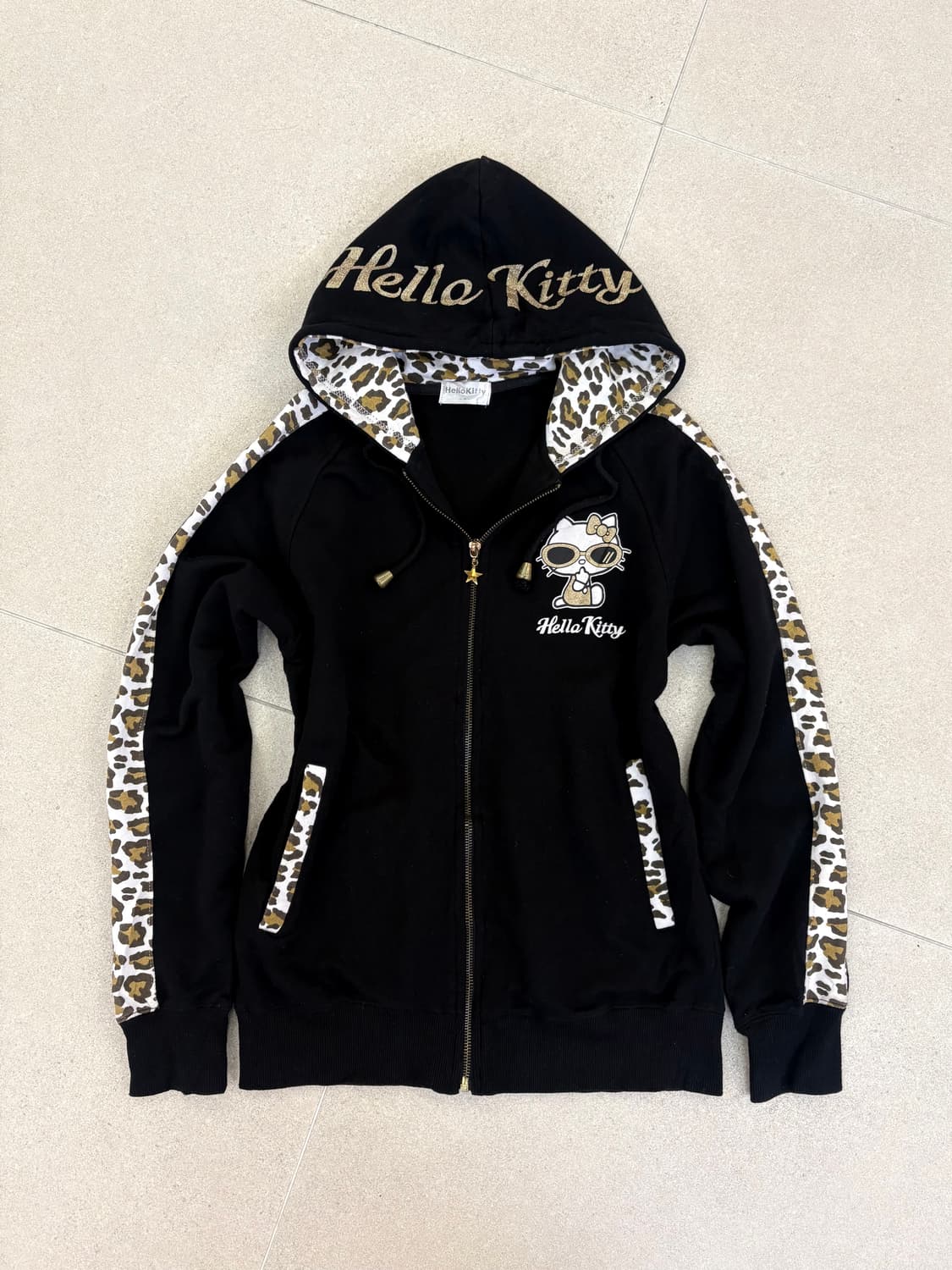 호피 선글라스 키티 후드집업 상품이미지2