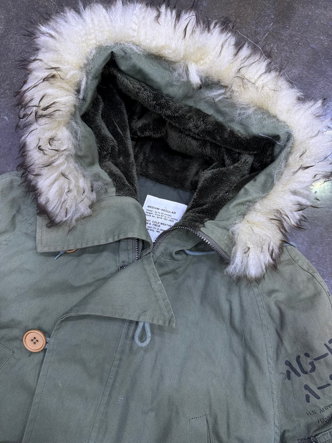 아스페시 N3B 파카 야상 점퍼 자켓 M 레귤러 상품이미지3