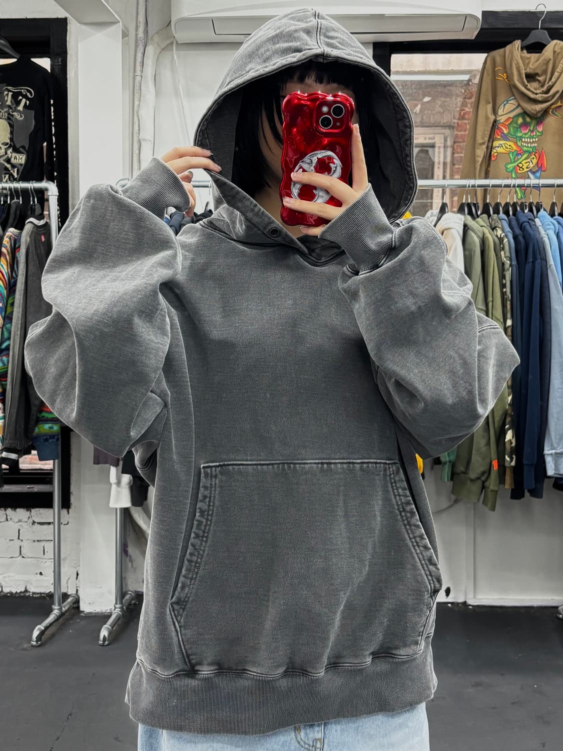 피그먼트 빅후디 후드티 상품이미지1