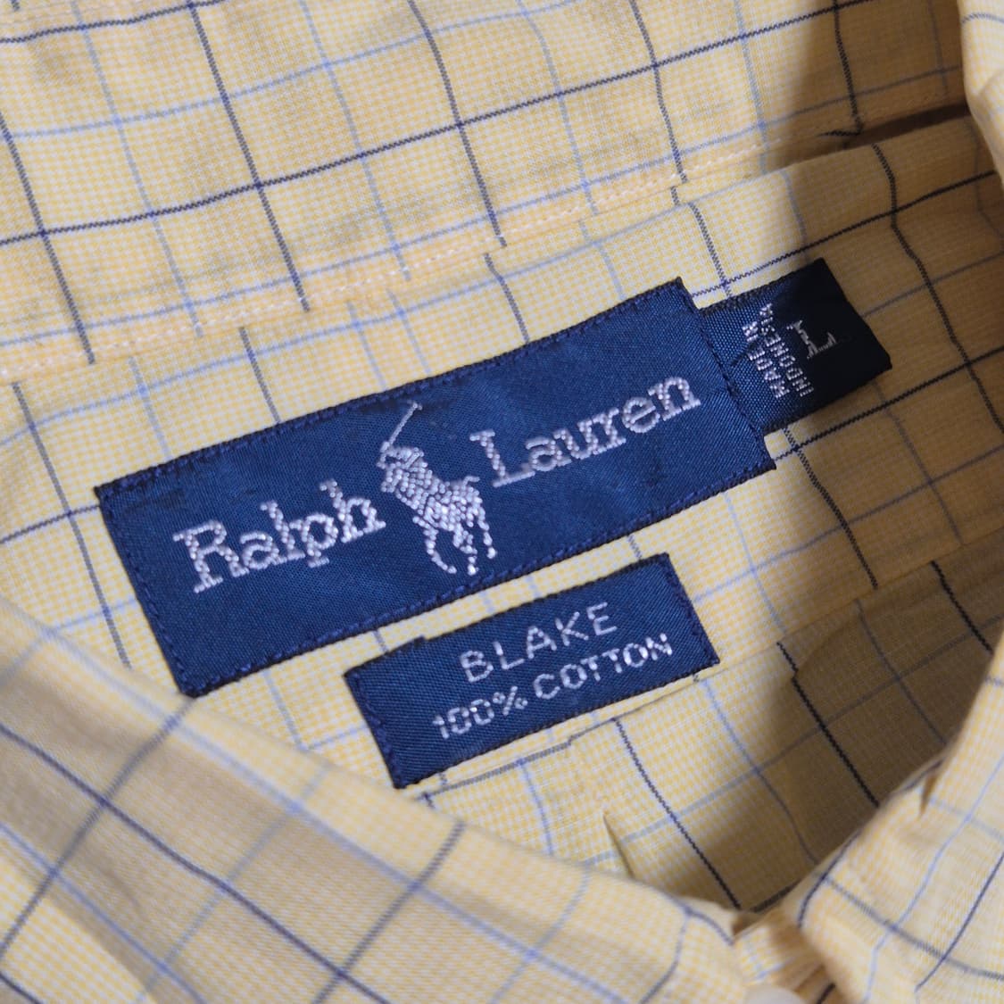 [L]폴로 박스핏 블레이크 옐로우 체크 셔츠  -501 상품이미지3