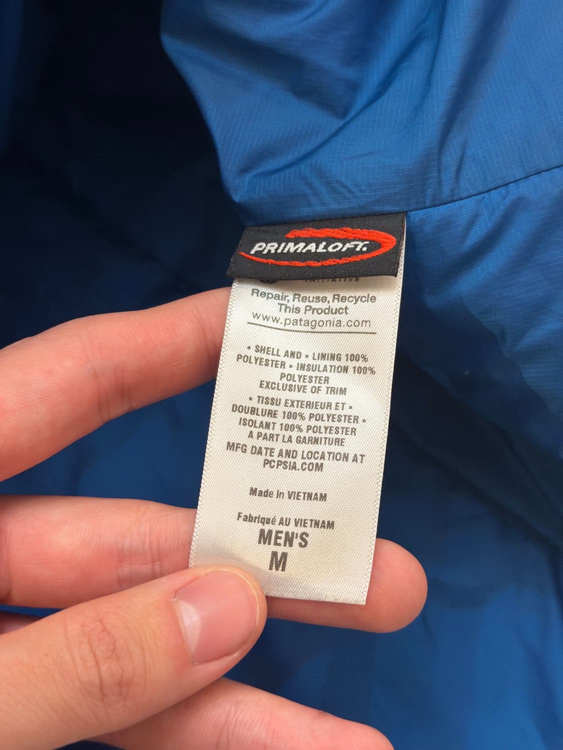 파타고니아 마이크로 퍼프 프리마로프트 경량패딩 블루 상품이미지6