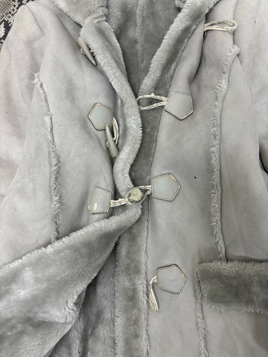 White&Grey Fur Over-Size Hoodie Coat 상품이미지6