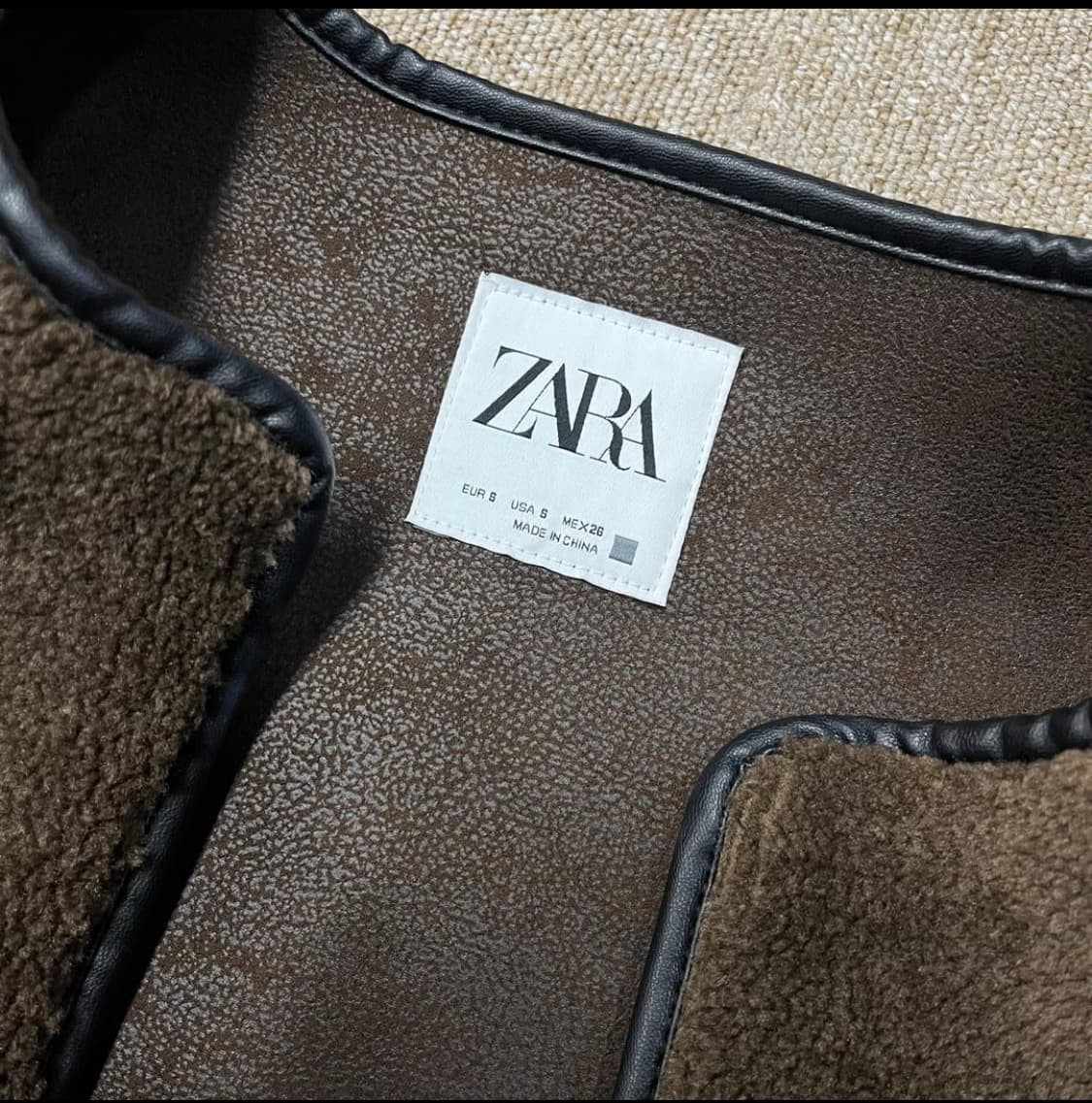 자라 시어링 뽀글이 퍼 자켓 상품이미지4