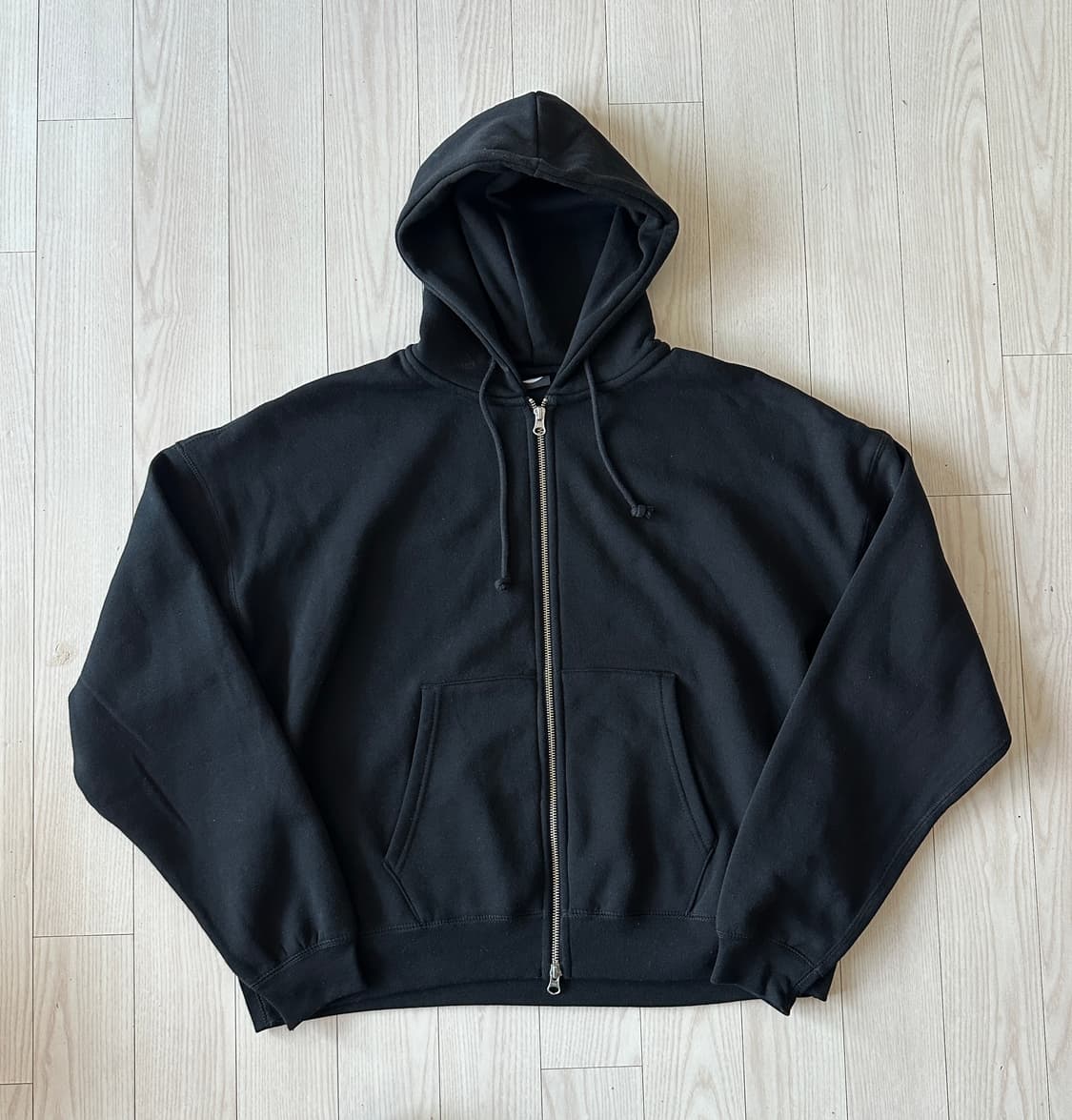 프릭스스토어 12온즈 오버핏 후드집업(블랙) 상품이미지7