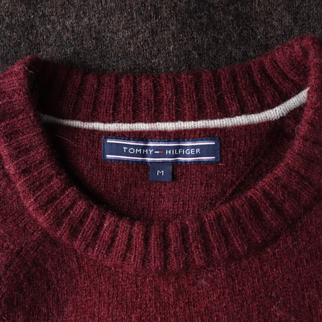 타미힐피거 3단 컬러블록 라운드 울 니트 M 상품이미지5