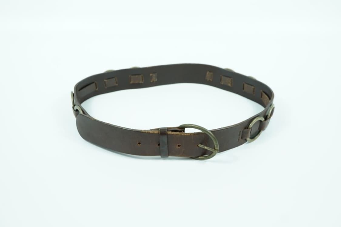 웨스턴 무드 브라운 통가죽 O링 디테일 벨트 상품이미지4