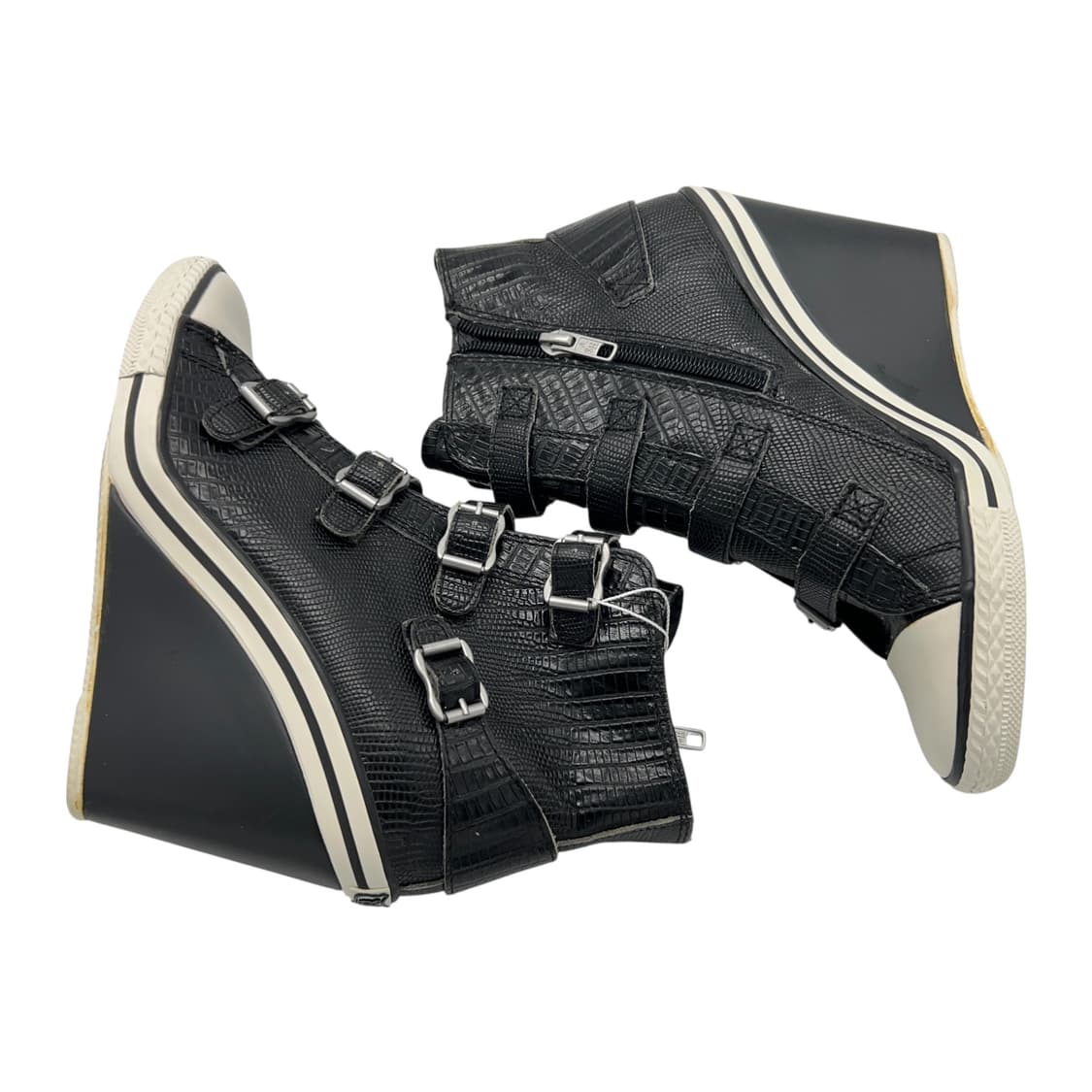 245 W 애쉬 웨지힐 스니커즈 리자드 블랙 상품이미지2