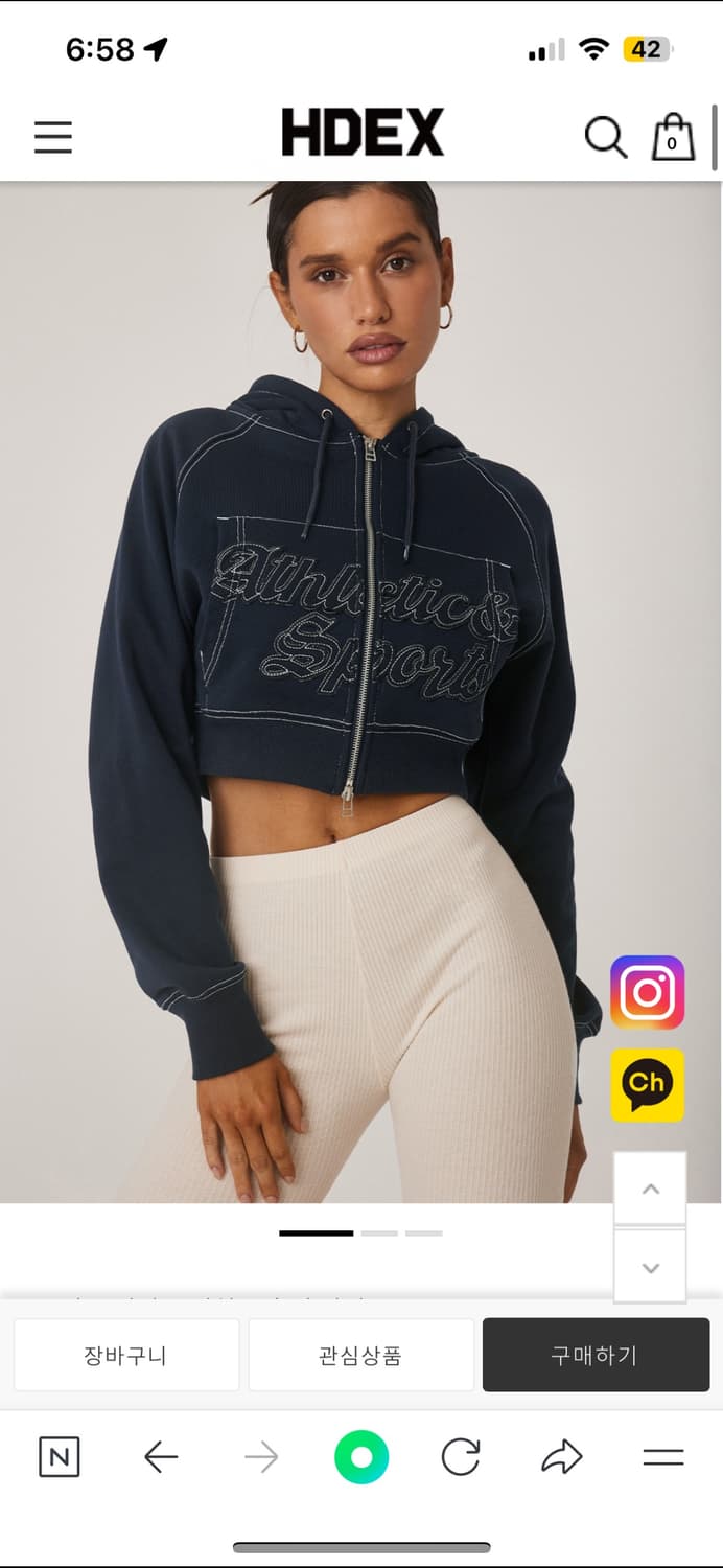 hdex 크롭후드집업 상품이미지1