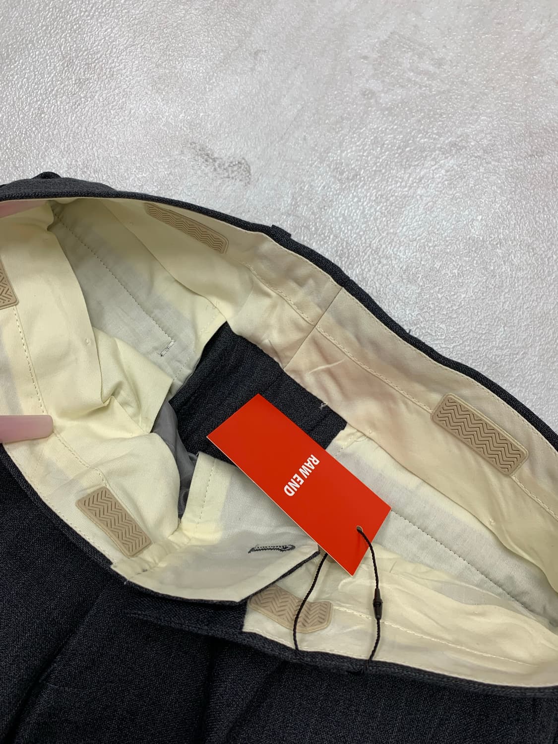 Ele-ku:i 블랙 스트라이프 슬랙스 #531 상품이미지4