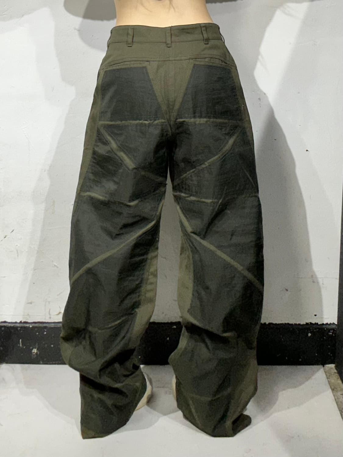 노매뉴얼 새상품 PATCHED PANTS 카키 패치 와이드 팬츠 L 상품이미지3