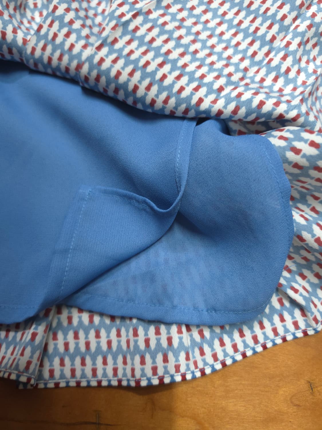 앤디앤뎁 블루 패턴 리본 플리츠 원피스 상품이미지6