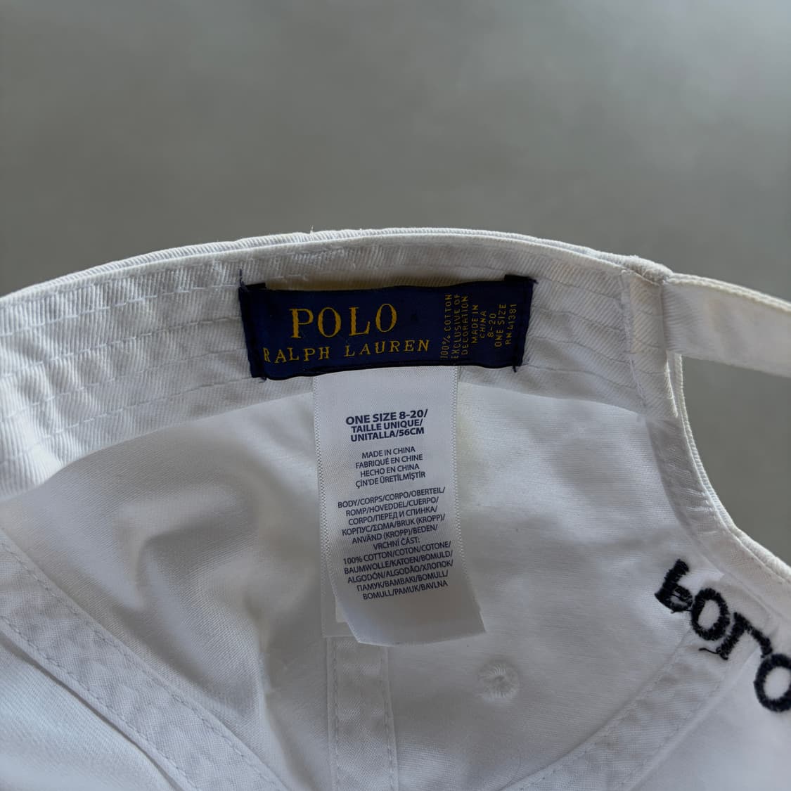 폴로 랄프로렌 빅포니 화이튼 코튼 볼캡 모자 상품이미지10