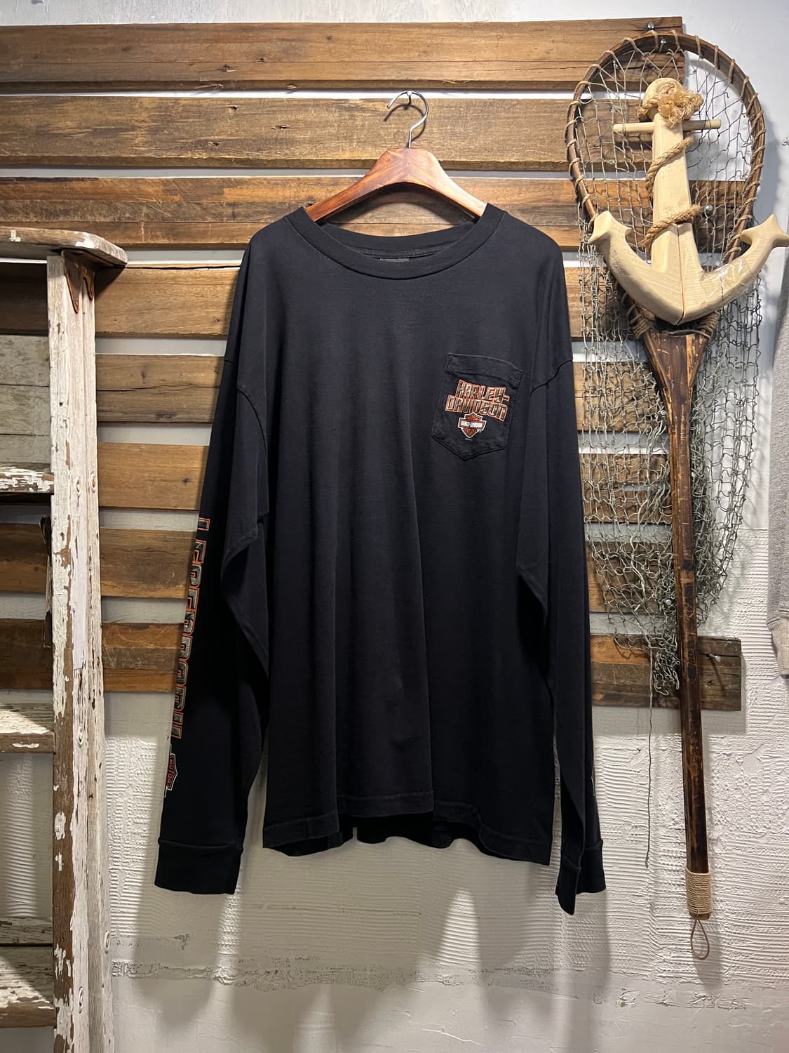 [2XL]00's 할리 데이비슨 USA Made 알래스카 롱슬리브 티셔츠 상품이미지7