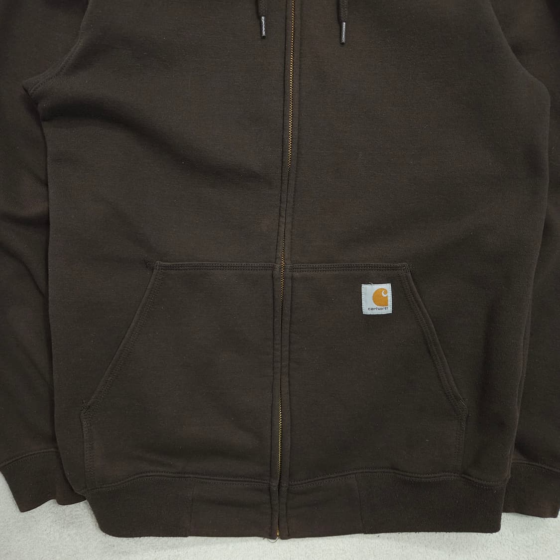 칼하트 미드웨이트 후드 집업 S 브라운 상품이미지3