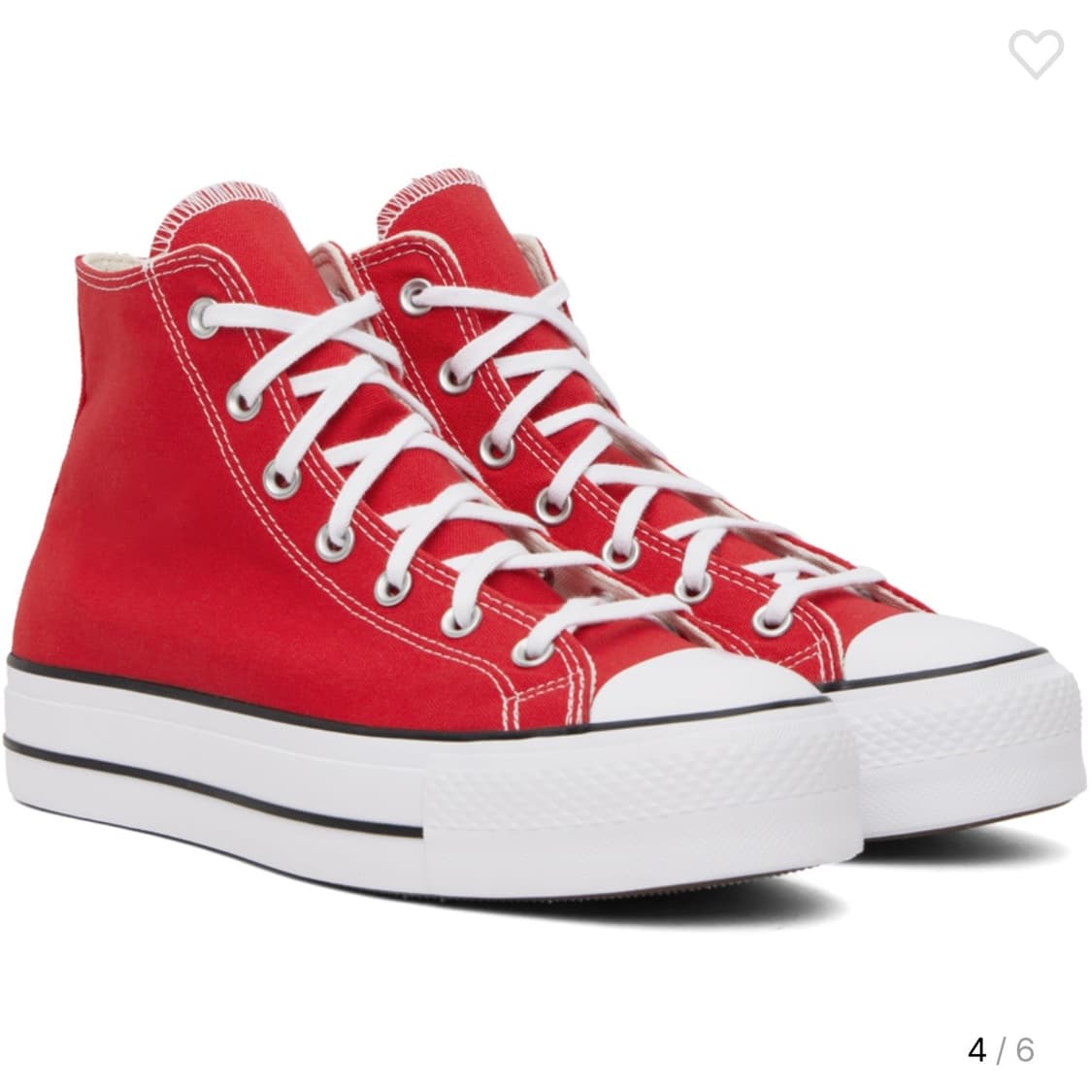 컨버스 키높이 리프트 하이 레드 상품이미지3