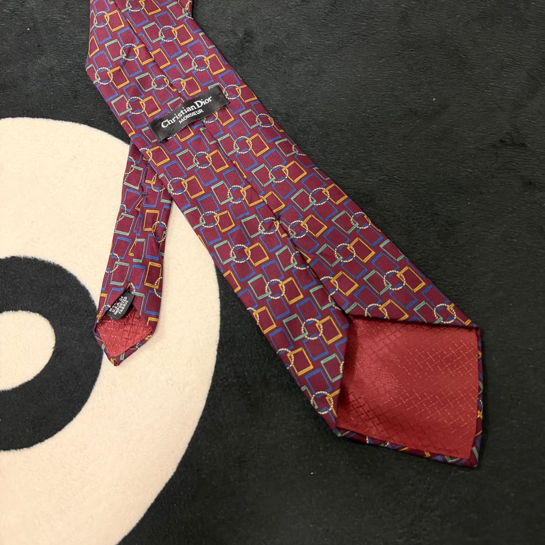 디올 빈티지 실크 넥타이 (Wine) 상품이미지3